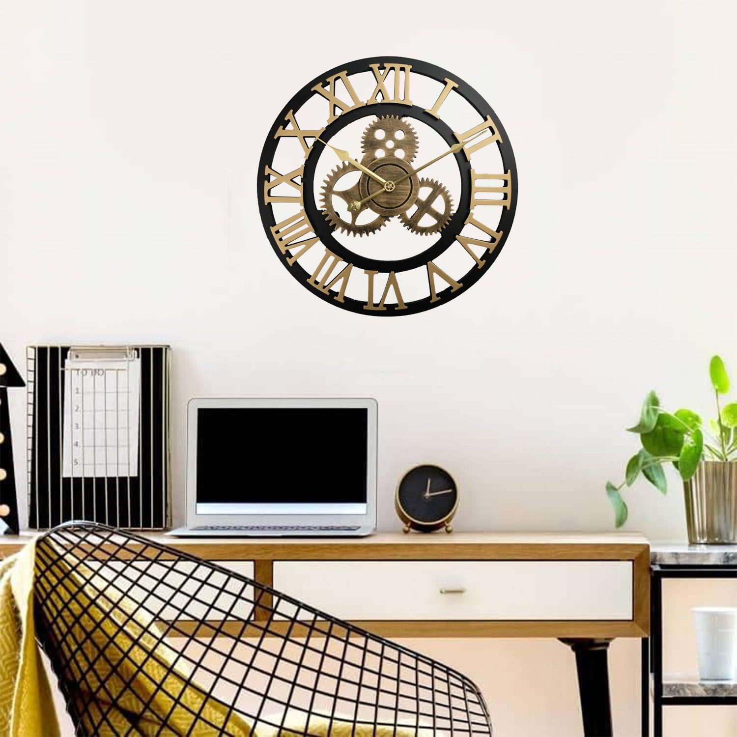 RWEUOQ Wanduhr Lautlose uhr Zahnraddesign Moderne günstig online kaufen