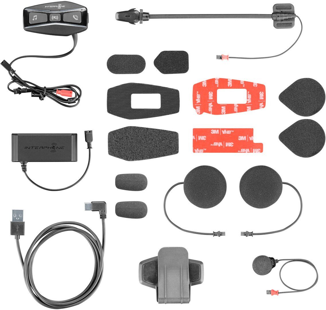 Interphone U-com 4 Bluetooth Kommunikationssystem Einzelset Headset (Wasserdicht Bluetooth)
