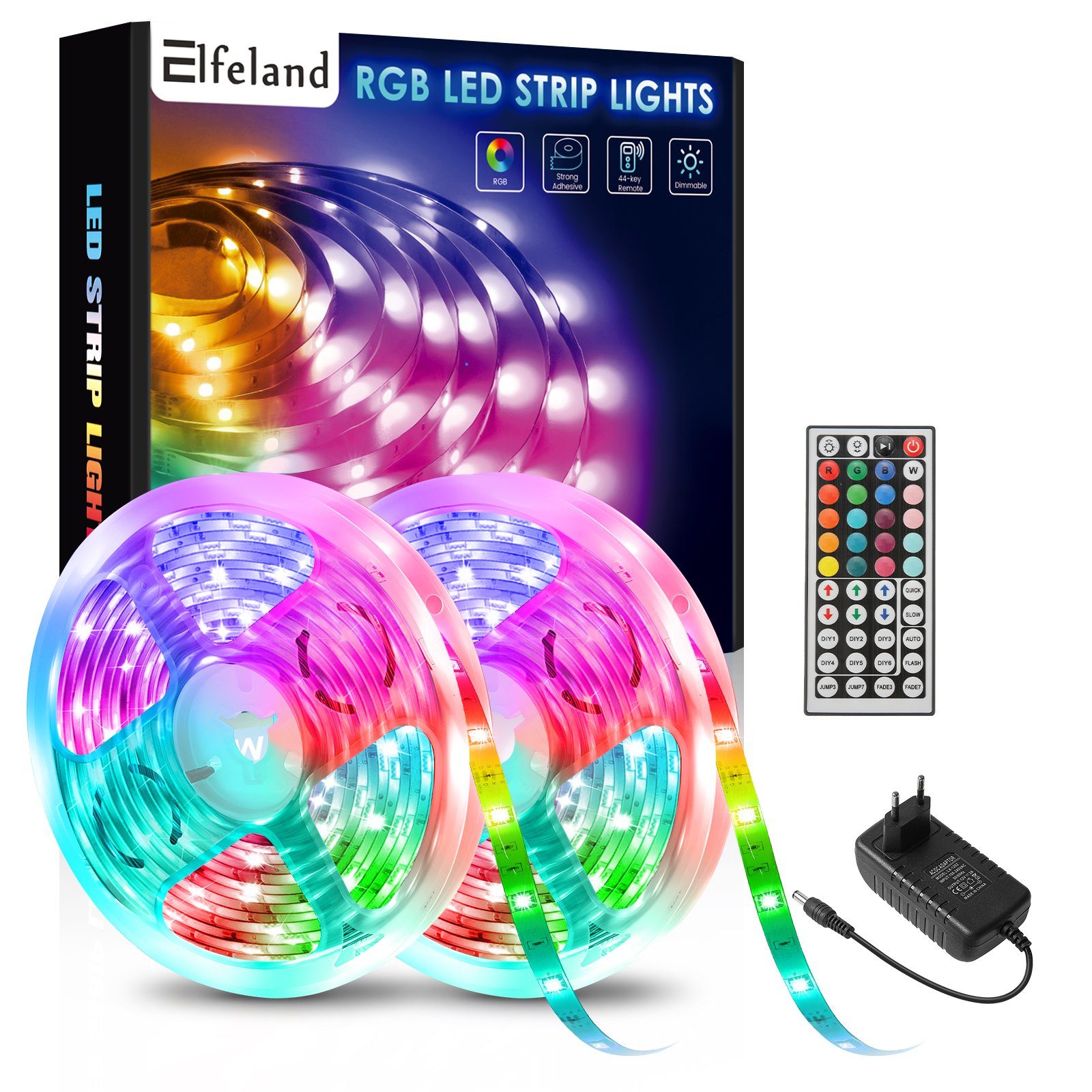 ECSEE LED Stripe, 20M RGB LED- Streifen, 5050 Lichterkette Fernbedienung