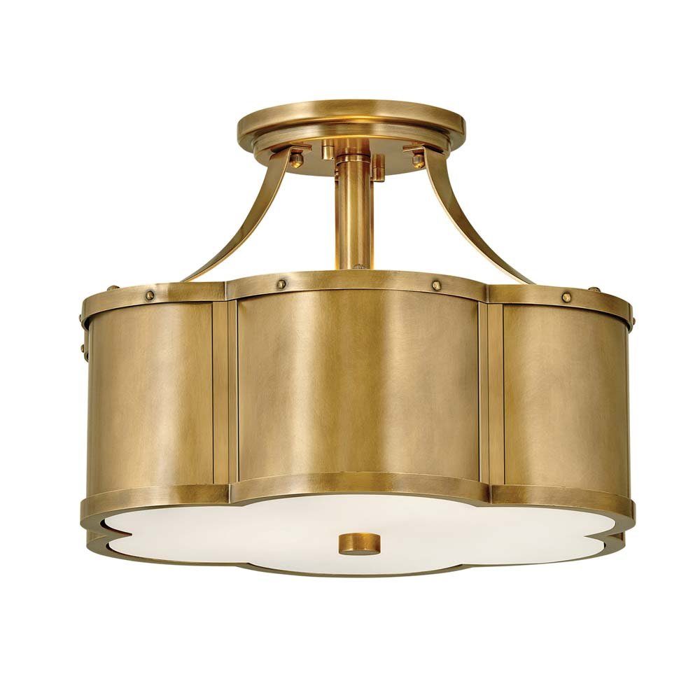 Elstead LIGHTING Deckenleuchte, Leuchtmittel nicht inklusive, Deckenleuchte Deckenlampe Esszimmerlampe 2 Flammig messing Stahl