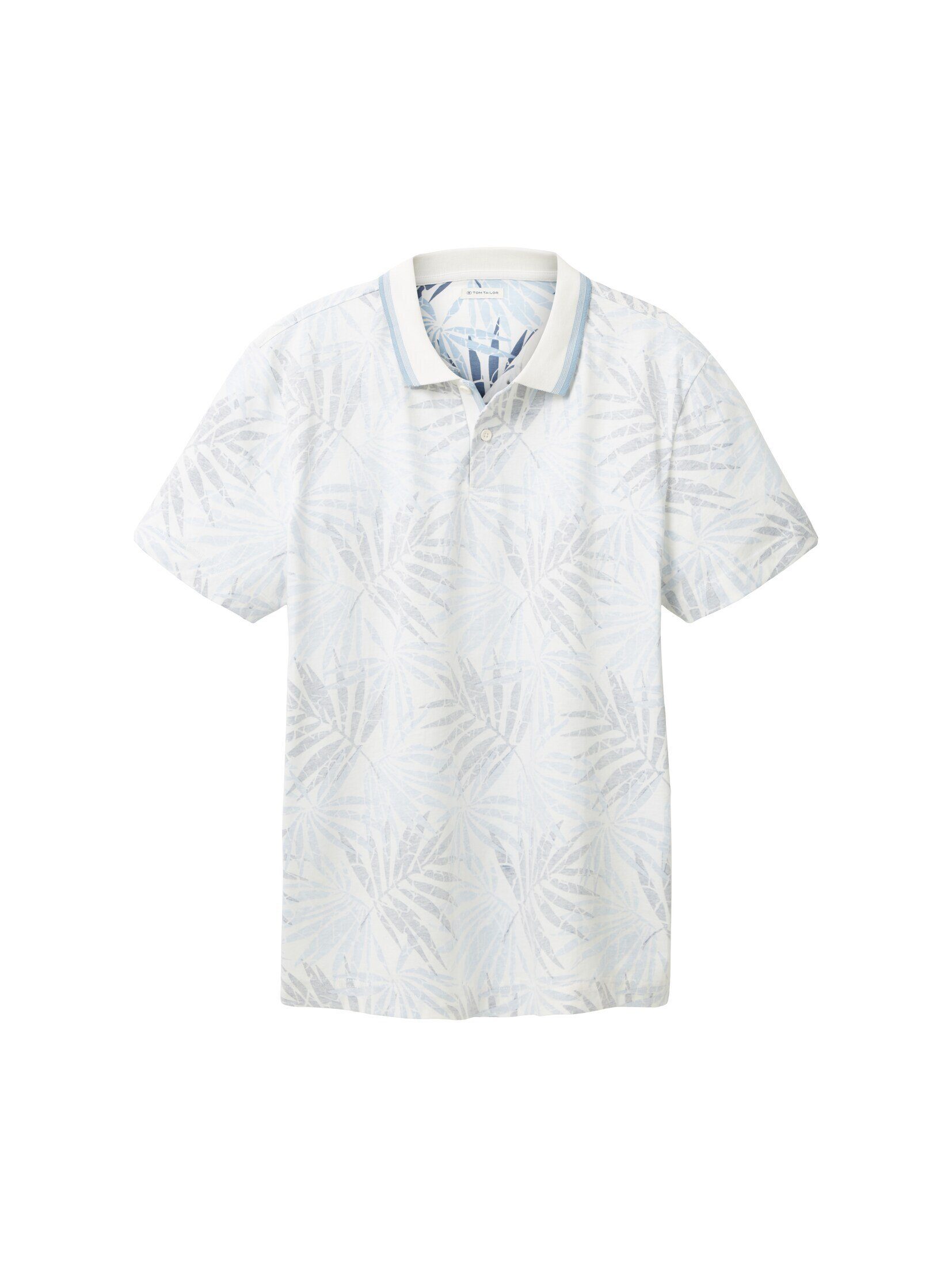 tonal TOM design mit blue Poloshirt light leaf Poloshirt Allover-Print TAILOR