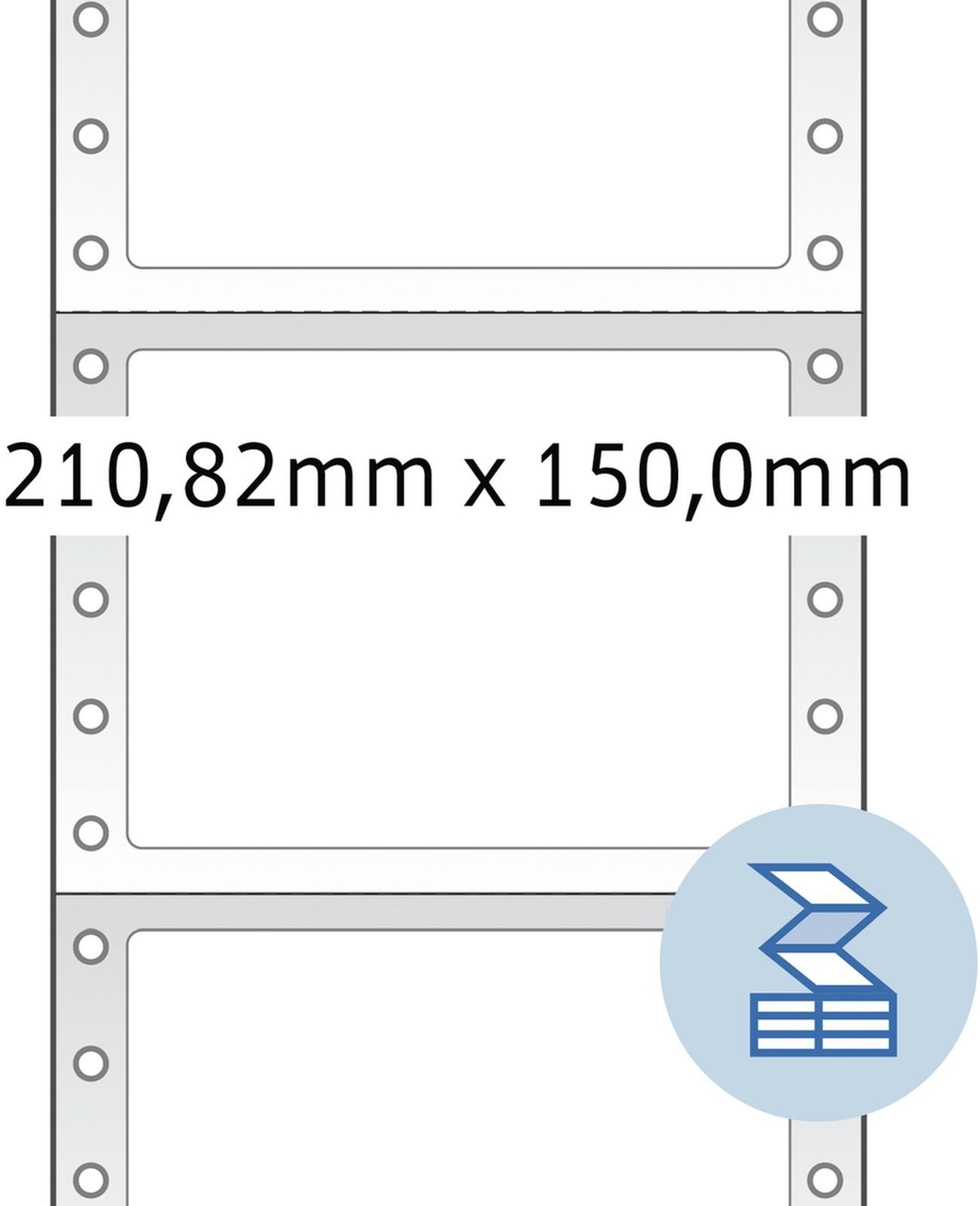 Thumbnail - HERMA Etikettenrolle Computeretiketten endlos 210,82x150mm 1-bahnig perforiert VE=1000 Stüc