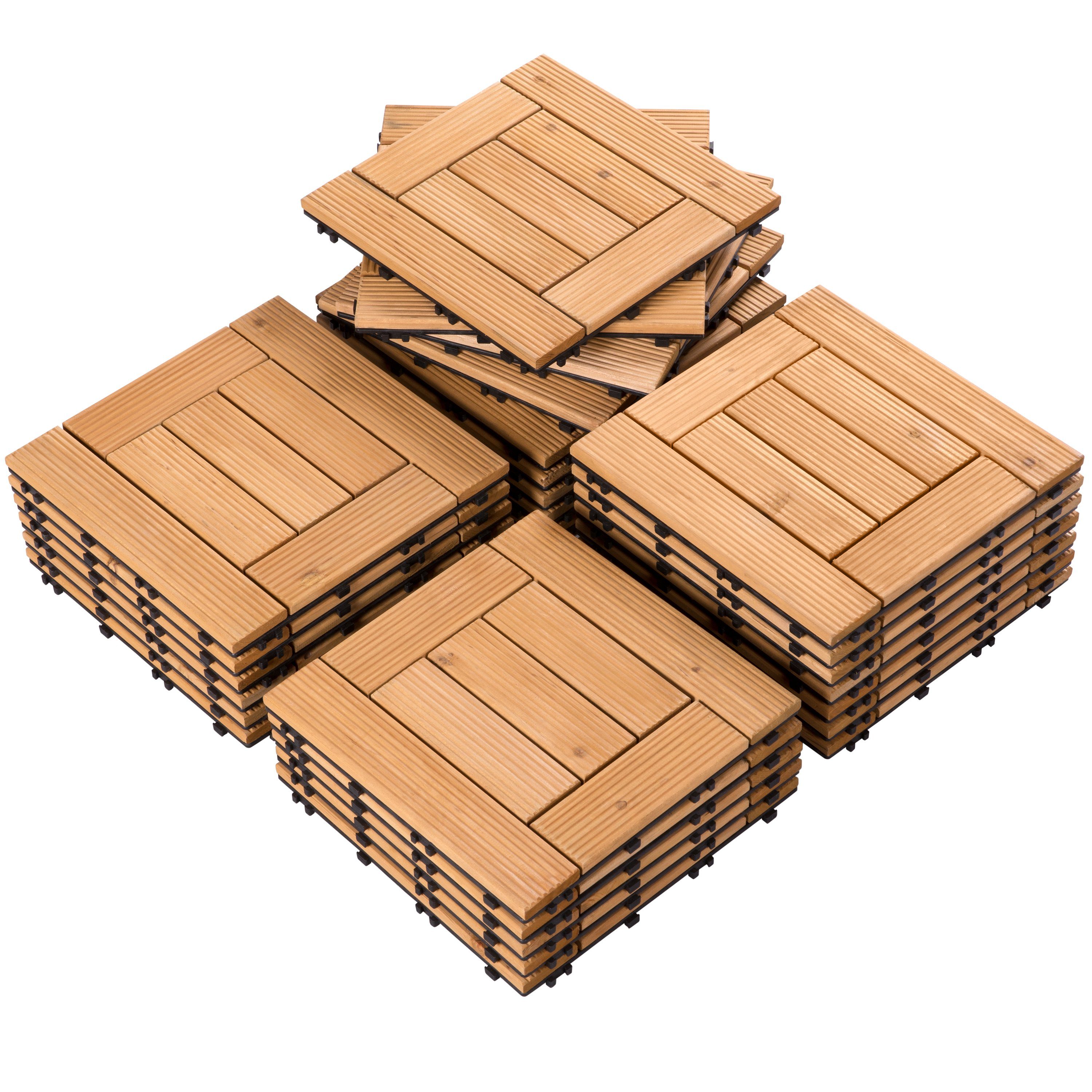 Yaheetech Holzfliesen, 27 Stück 30x30cm Terrassenfliesen günstig online kaufen