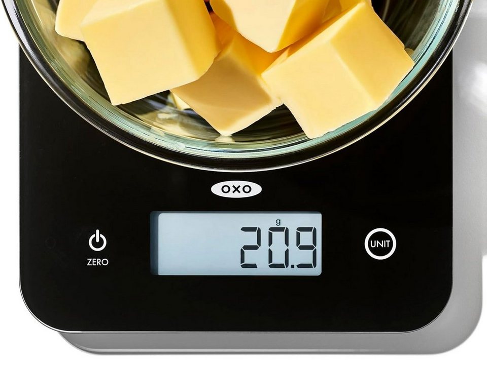 OXO Good Grips Küchenwaage Küchenwaage aus Glas bis 5 kg, (1-tlg)