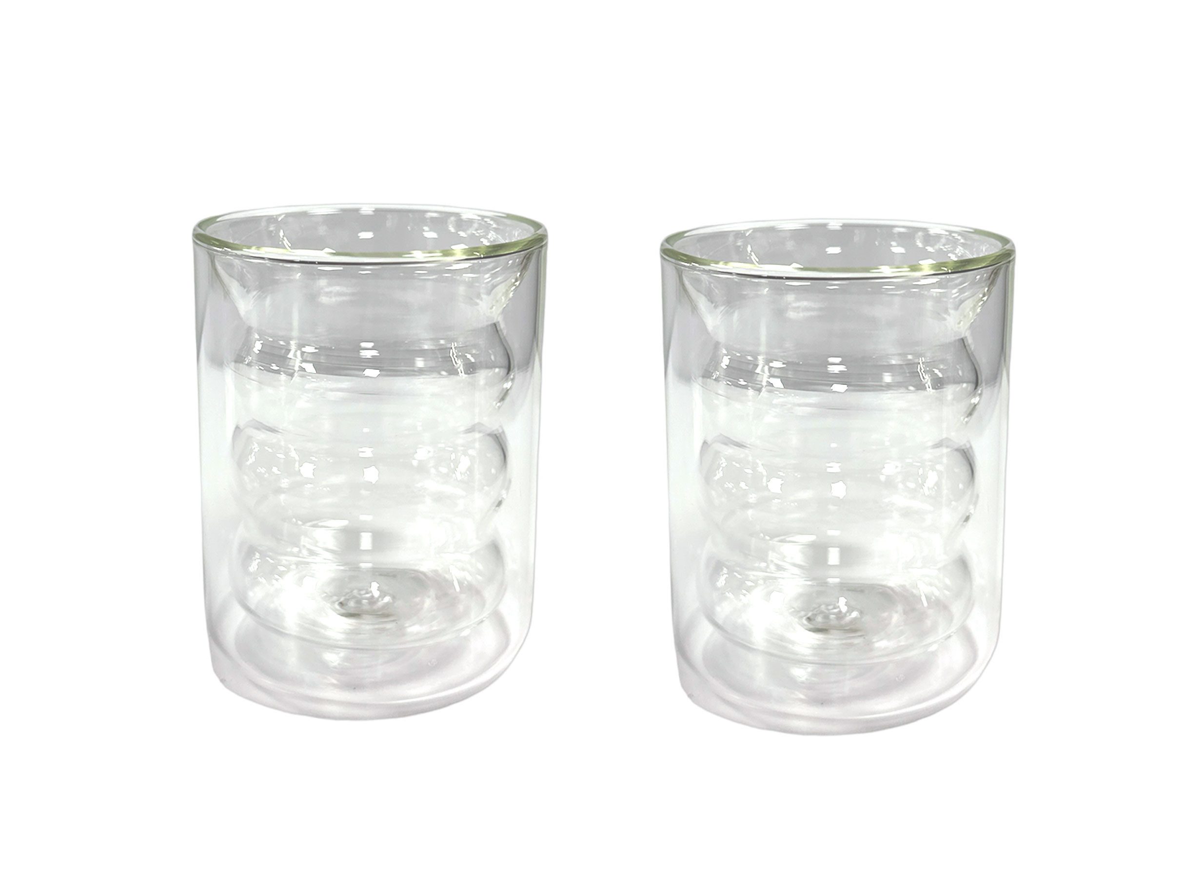 Mulex Gläser-Set Mulex-welle, Glas, wellenförmige 2-teiligen Tee Kaffee Wasserbecher