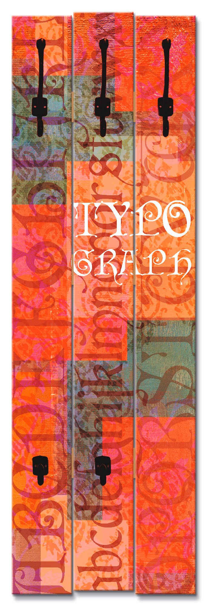 Artland Garderobenleiste Typograf, teilmontiert