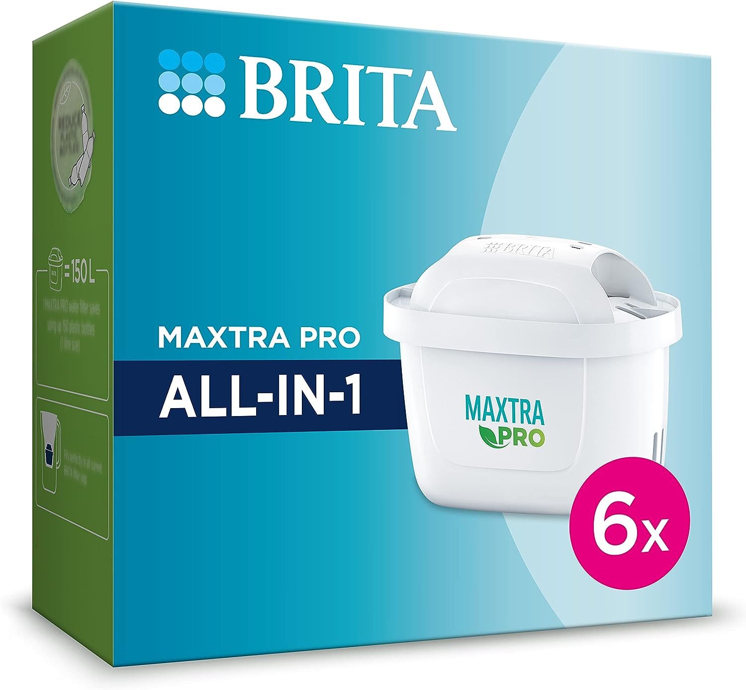 BRITA Wasserfilter Maxtra Pro all in 1 5+1, Zubehör für alle Brita Produkte (außer Classic)