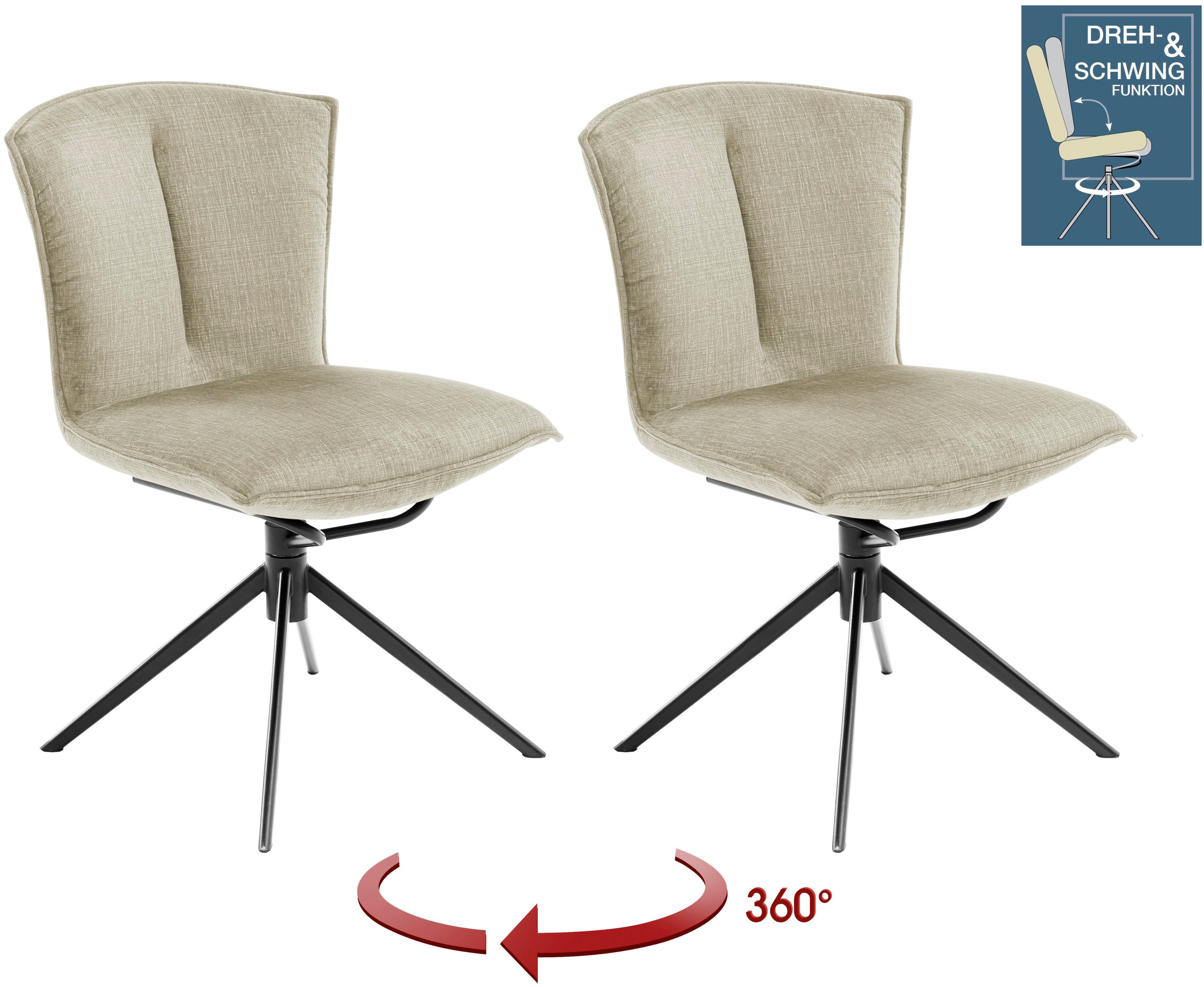 4-Fußstuhl NALON Esszimmerstuhl (2er Set) - Stuhl