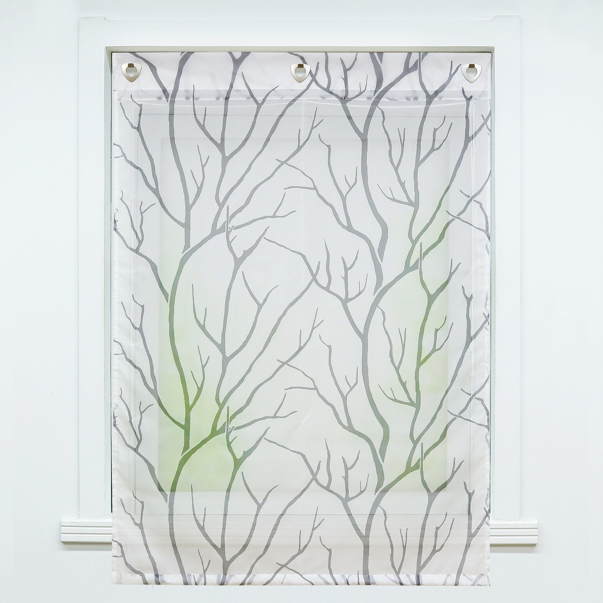 Joyswahl Raffrollo Tatjane, mit Hakenaufhängung, Voile Ösenrollo ohne Bohre günstig online kaufen