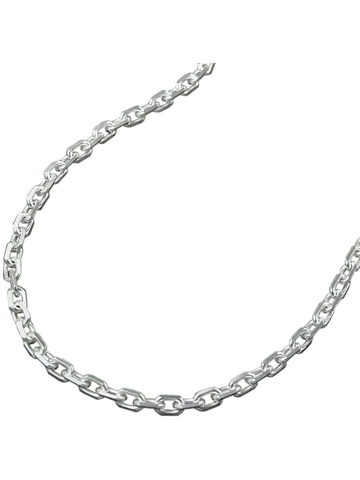 Gallay Silberkette Ankerkette 38cm 8x Silber diamantiert (1-tlg) 925 2mm