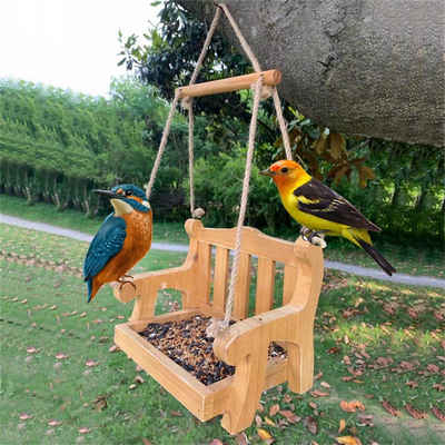 Fivejoy Vogelhaus Hängende Vogelfütterung, Vogelfütterung aus Holz für den Garten