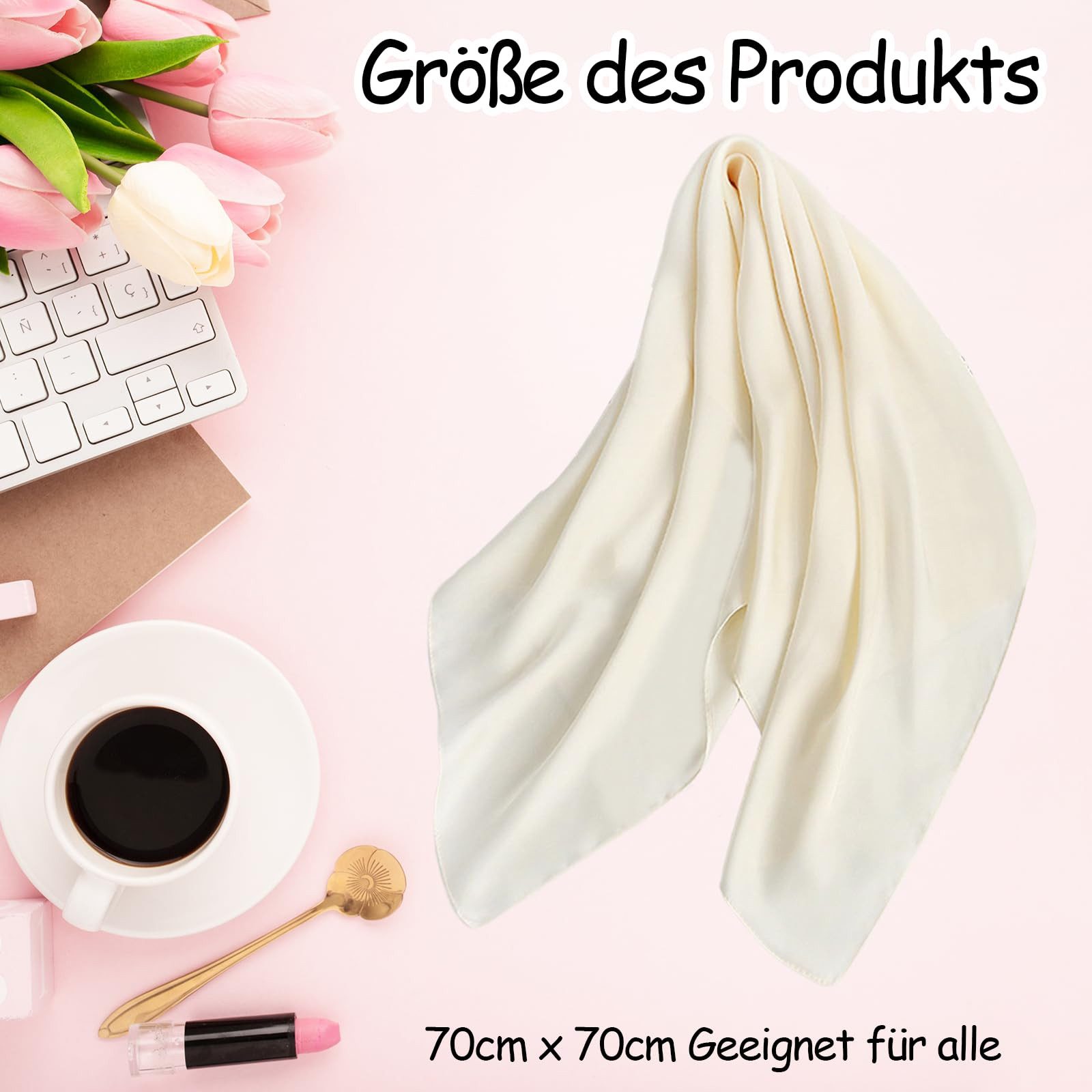 Cachito Seidentuch Damen Seidentücher Leicht Seidenschal Bandana Halstuch Kopftuch, Elegante Schal Tuch Geschenk für Frauen