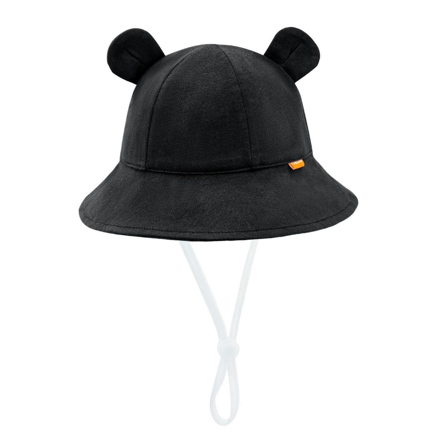 LuxusKollektion Sonnenhut Sonnenhut Baby UV Schutz 50 Mädchen Jungen Bärenohr 2-4 Jahre Schwarz