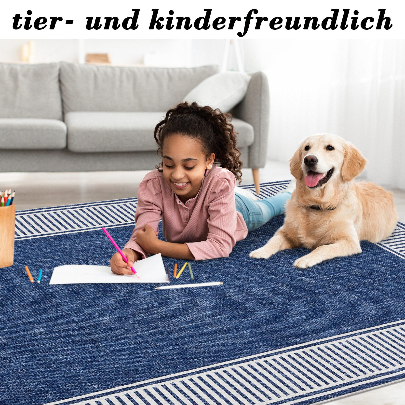 GarveeMore Teppich, rechteckig, Höhe: 7 mm, Moderner Teppich mit geometrisc günstig online kaufen