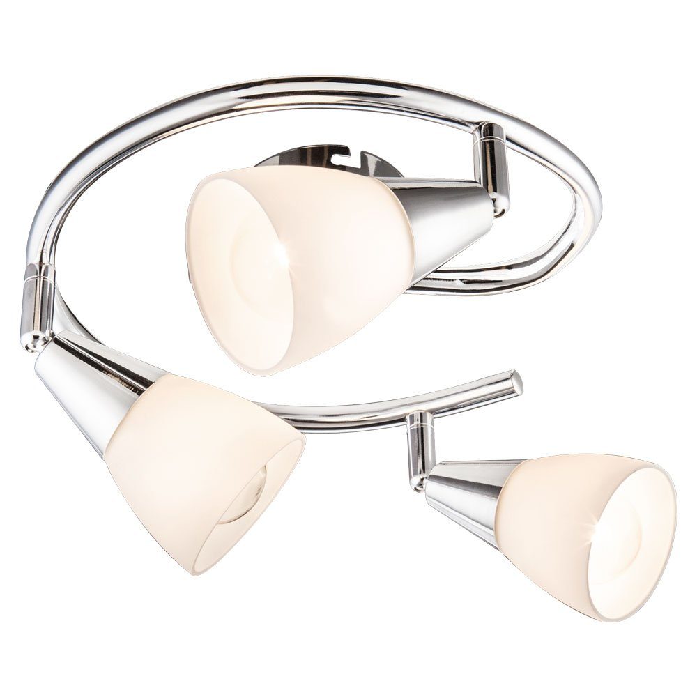 GLOBO LIGHTING Deckenspot, Leuchtmittel nicht inklusive, Deckenleuchte Wohnzimmerlampe 3 Flammig Пятна beweglich Glas D 47,5 cm