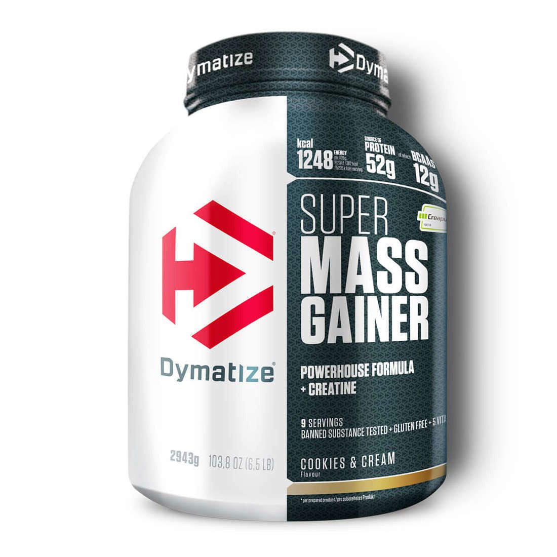 Dymatize Weight-Gainer Pulver Super Mass Kohlenhydrate Cookies & Cream 2943 g Pulver, 2943 g