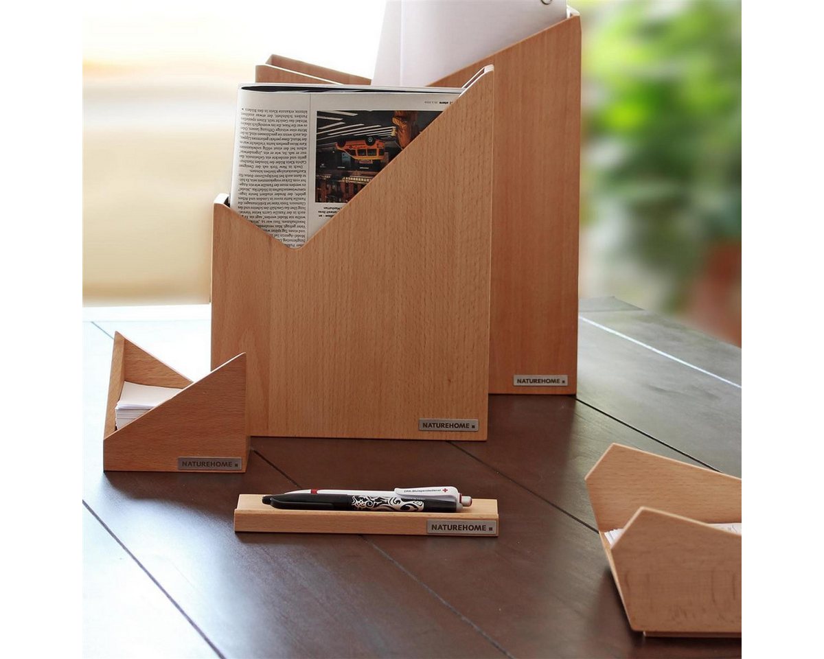 Thumbnail - NATUREHOME Briefablage SKRIPT Ablage DINA4 35 x 25 x 8 cm, div. Holzarten