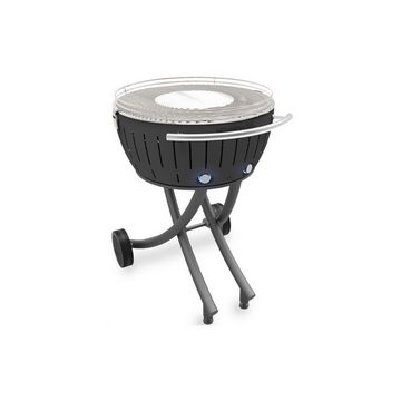 LotusGrill Holzkohlegrill LotusGrill XXL (G600) Gartengrill 21,8kg, Anthrazitgrau USB Anschluss