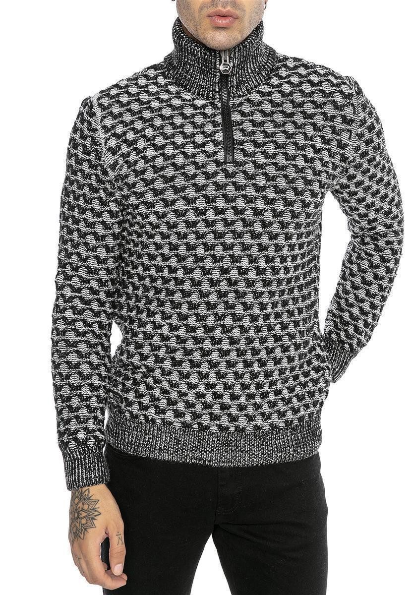 RedBridge Strickpullover mit Zipper und Stehkragen günstig online kaufen