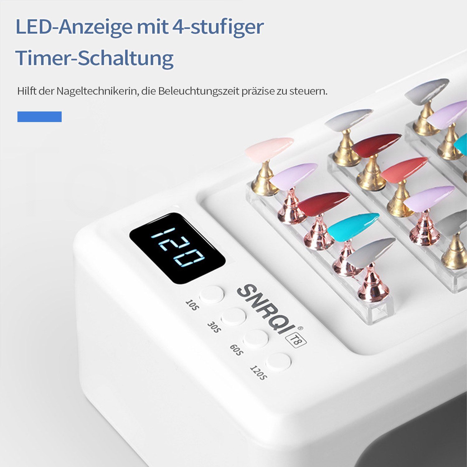 MAGICSHE Lichthärtungsgerät LED-Nageltrockner, 72W UV Nägel für Tragbare Nagellampe