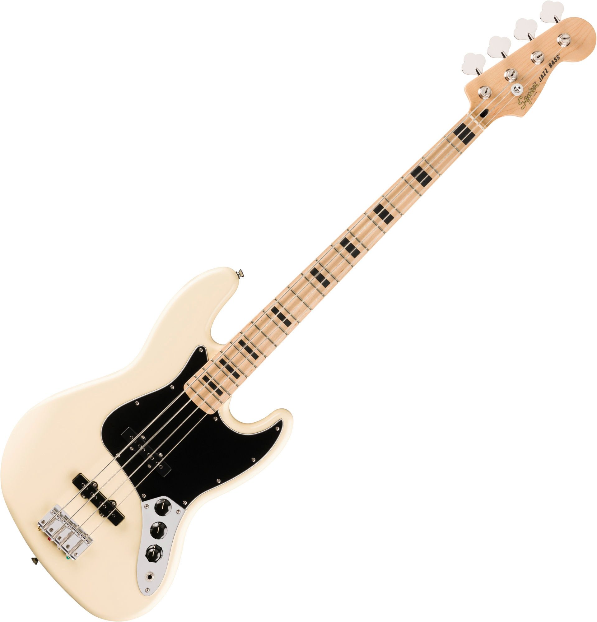 Squier E-Bass Affinity Series Active Jazz Bass Olympic White, Jazz Bass, Active Jazz Bass in Olympic White mit 9-V-Preamp