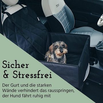 riijk Tiertransporttasche Auto - Hundesitz bis 12,00 kg, Hunde Autositz für kleine und mittelgroße Hunde