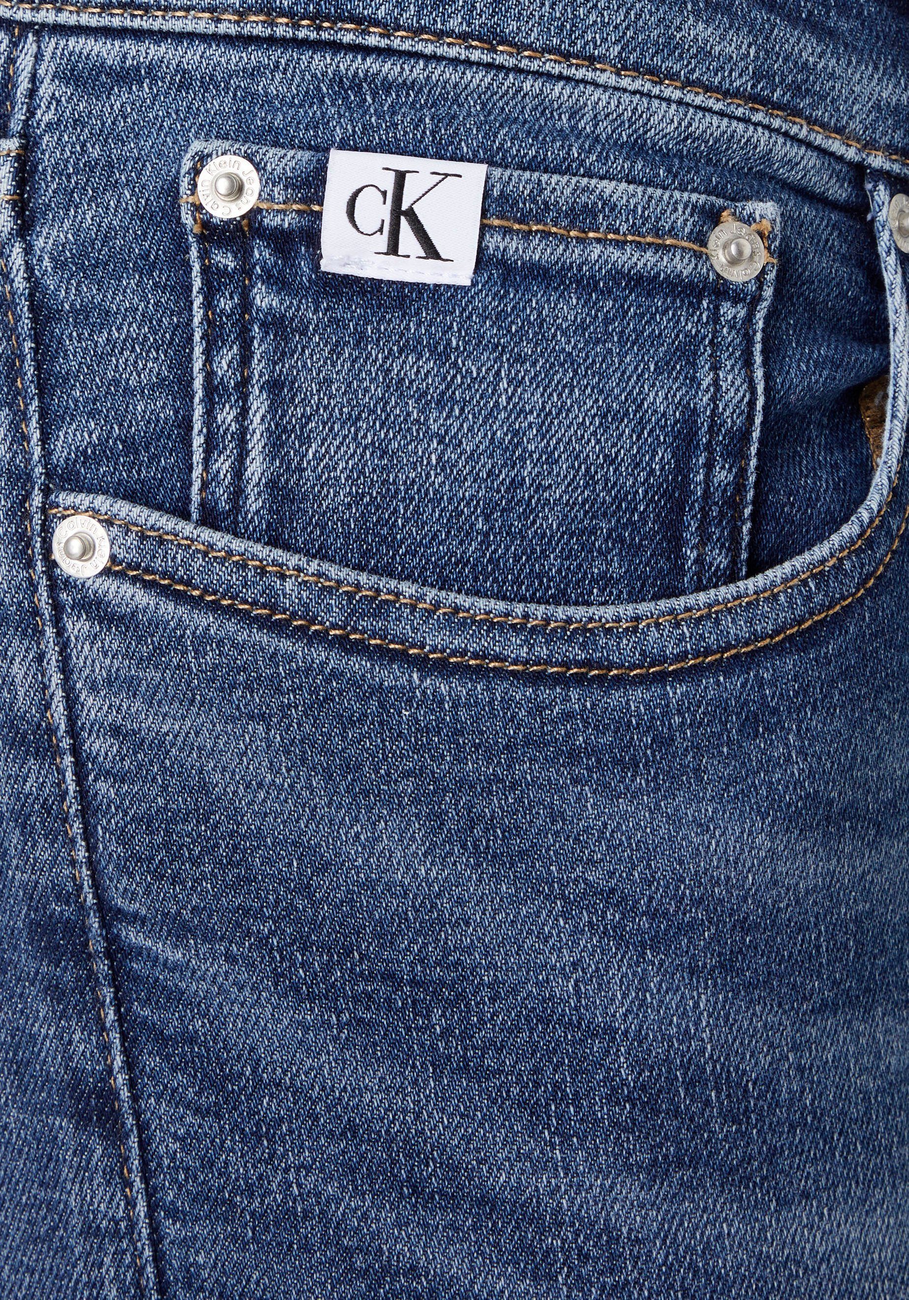 im Skinny-fit-Jeans Jeans Klein Denim Calvin Dark 5-Pocket-Stil