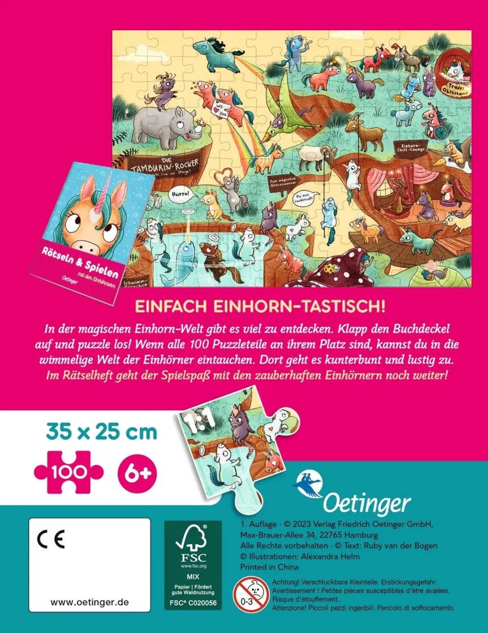 Oetinger Puzzle Einhörner. Puzzle im Buch, günstig online kaufen