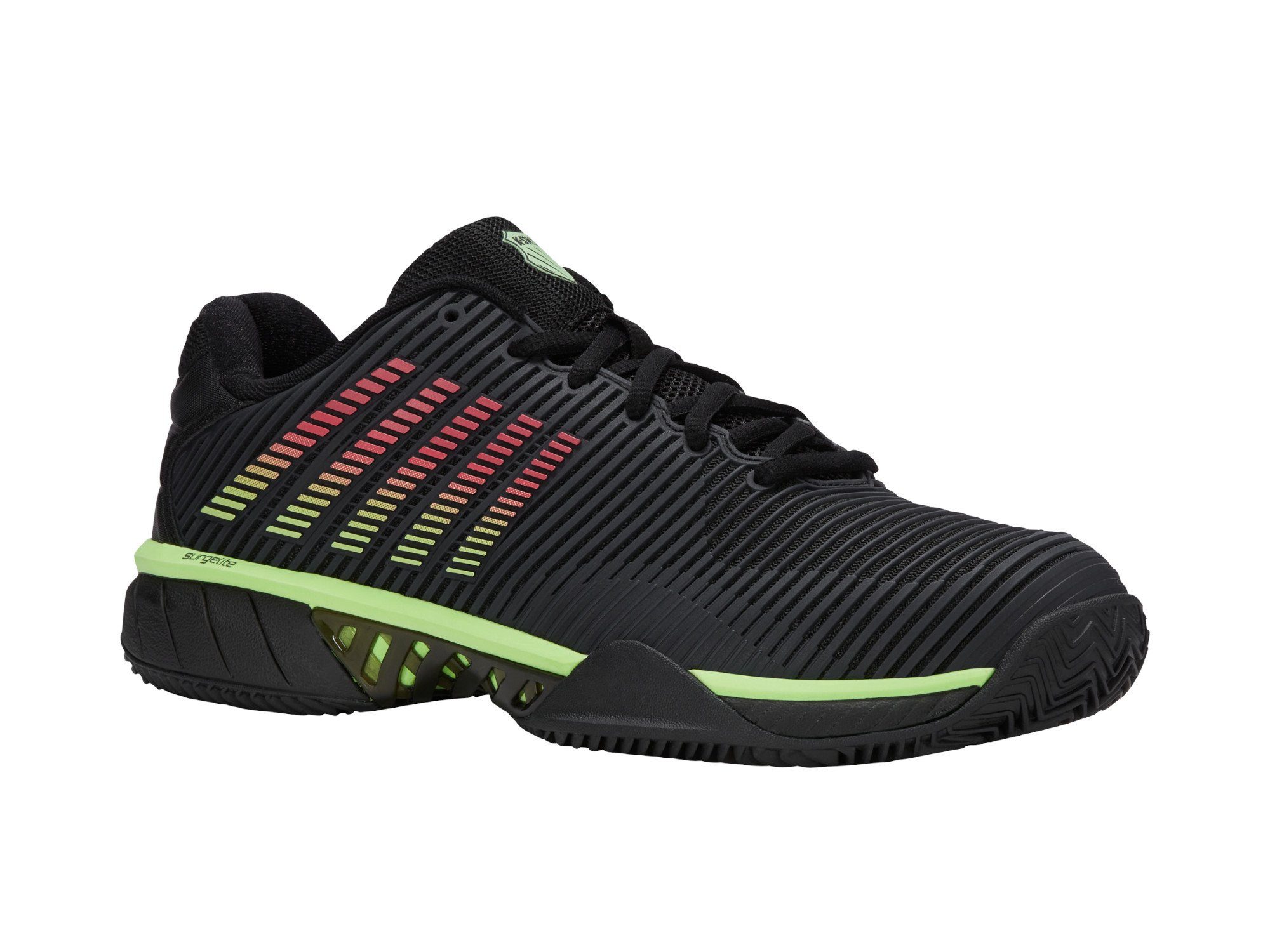 K-Swiss Performance Hypercourt Express 2 Clay/Sandplatz 2025 schwarz/neongrün Herren Tennisschuh