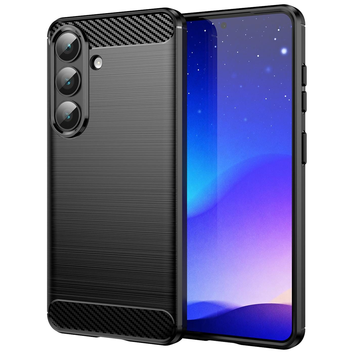 CoolGadget Handyhülle Carbon Handy Hülle für Samsung Galaxy S26 6,3 Zoll, robuste Telefonhülle Case Schutzhülle für Samsung S26 Hülle