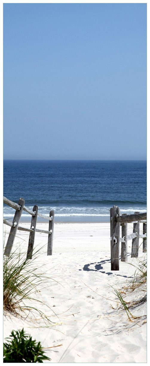 Wallario Glasbild, Blick auf Strand, in verschiedenen Ausführungen