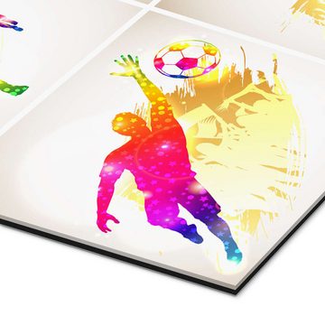Posterlounge XXL-Wandbild TAlex, Fußball und Gewinner Silhouette, Kinderzimmer Illustration