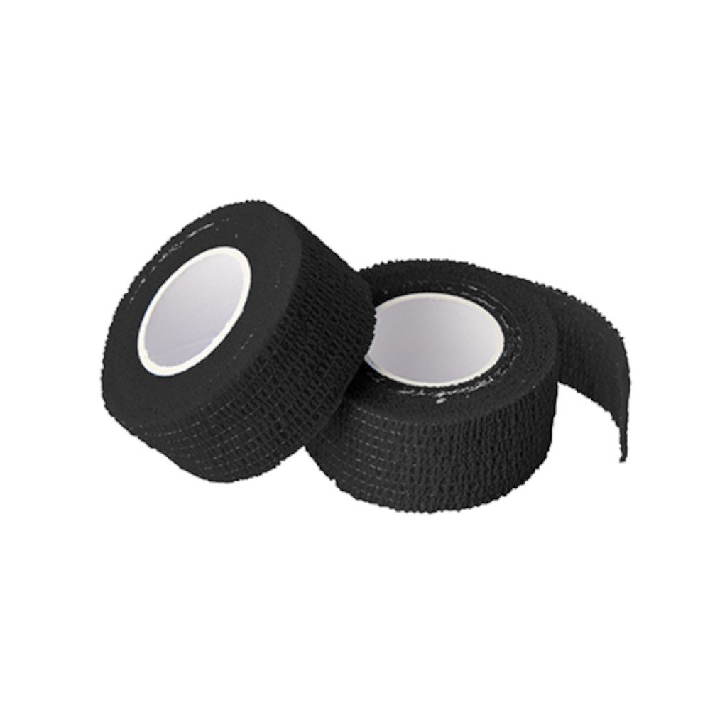 LifeMed Fixierpflaster Pflasterverbände selbsthaftend, 5 m x 2,5 cm, schwarz (Packung, 9-St., 1 x 9 Rollen) kohäsiv, latexfrei, HACCP-geeignet, wasser- & fettabweisend, abreißbar
