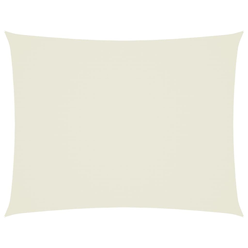 vidaXL Sonnensegel Sonnensegel Oxford-Gewebe Rechteckig 3x4 m Creme, (1-tlg)