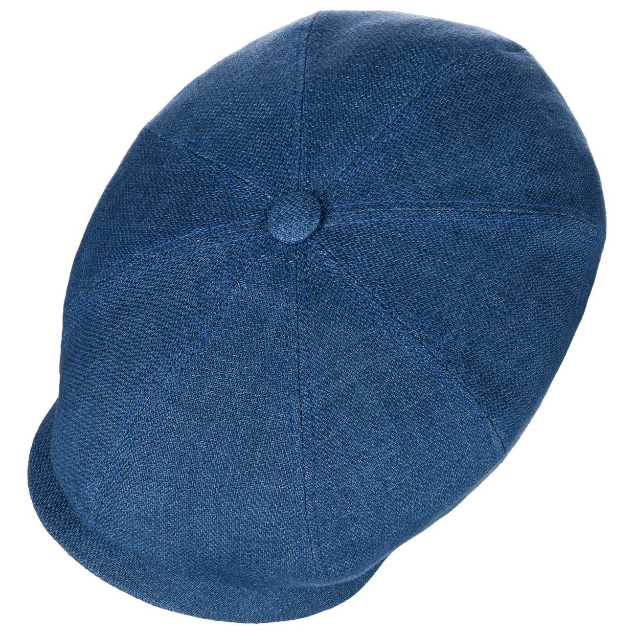 Stetson Flat Cap (1-St) blau EU mit the Made in Schirm, Schirmmütze