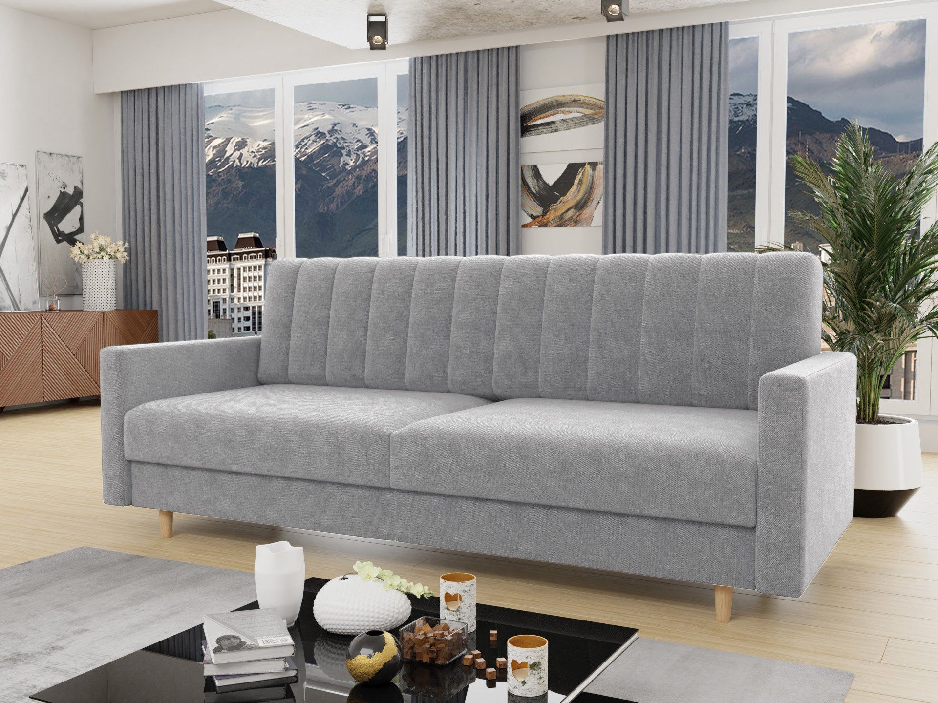 Sofnet Schlafsofa Sara, mit Schlaffunktion und Bettkasten, Bettsofa mit Hol günstig online kaufen