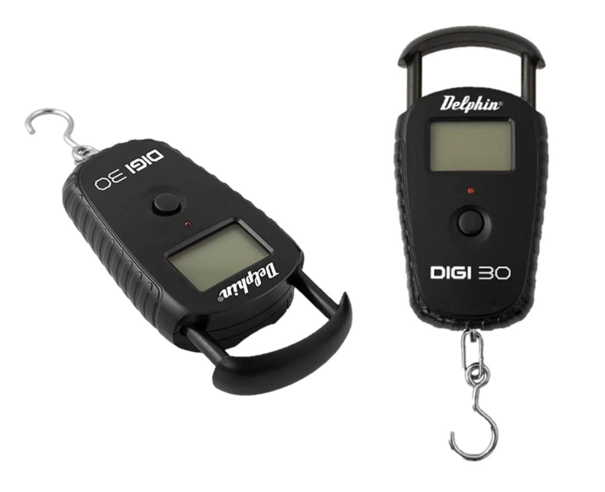Delphin.sk Fischwaage Digitalwaage DIGI 30 bis 30kg Fischwaage Angelwaage inkl. Batterien, (1-tlg), Bis 30kg
