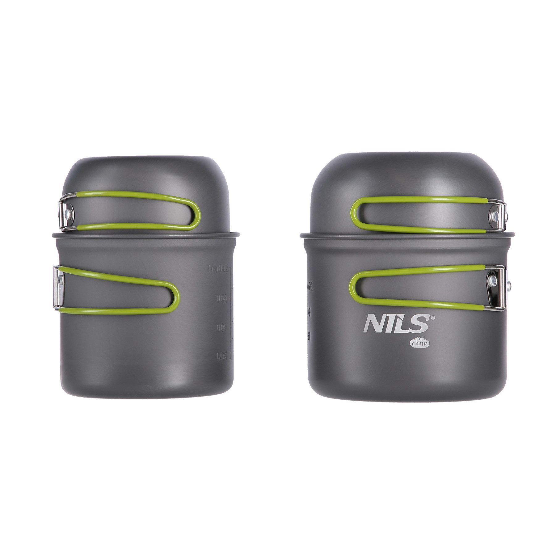 NILS CAMP Topf-Set Camping Geschirrset Töpfe Pfannen Kochgeschirrset fürs Outdoorkochen, (Set, 4tlg), Platzsparend und leicht – Bild 5 von 5