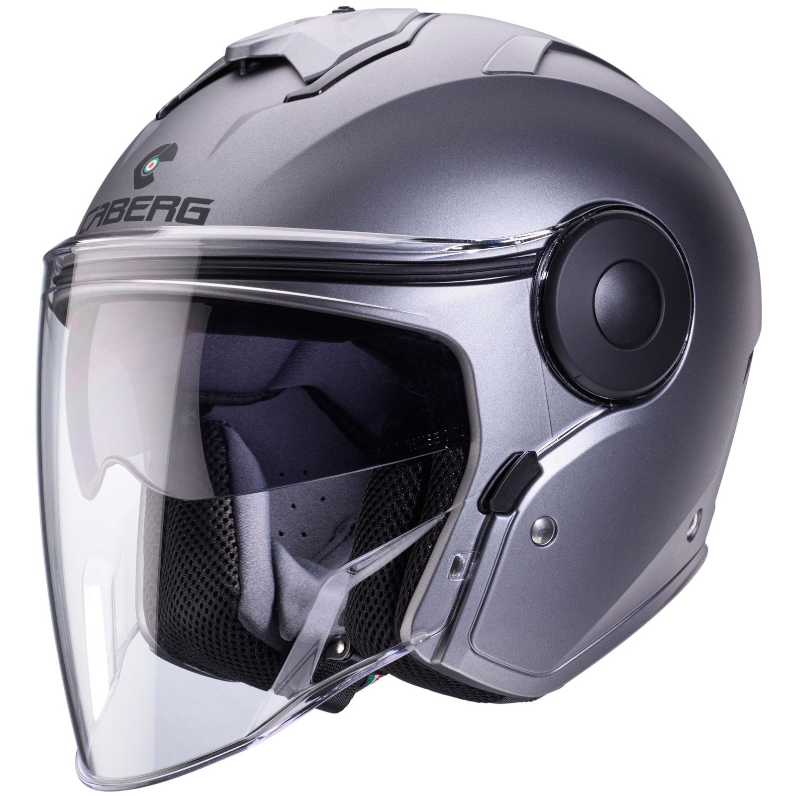 Caberg Motorradhelm Caberg Soho Jethelm matt-gun metallic (1er Set)