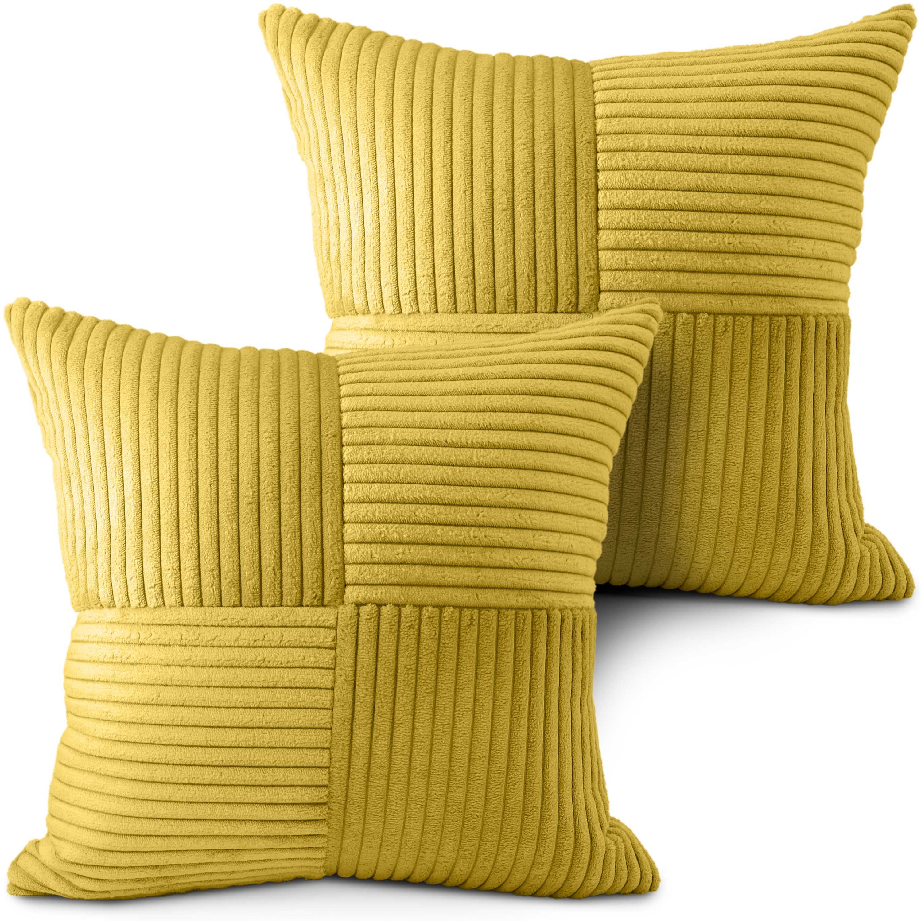 Amilian Dekokissen mit Füllung und Kissenbezug - Deko Kissen, Sofakissen, Zierkissen, (2 Stück), 50x50 cm, Kopfkissen mit Kissenfüllung