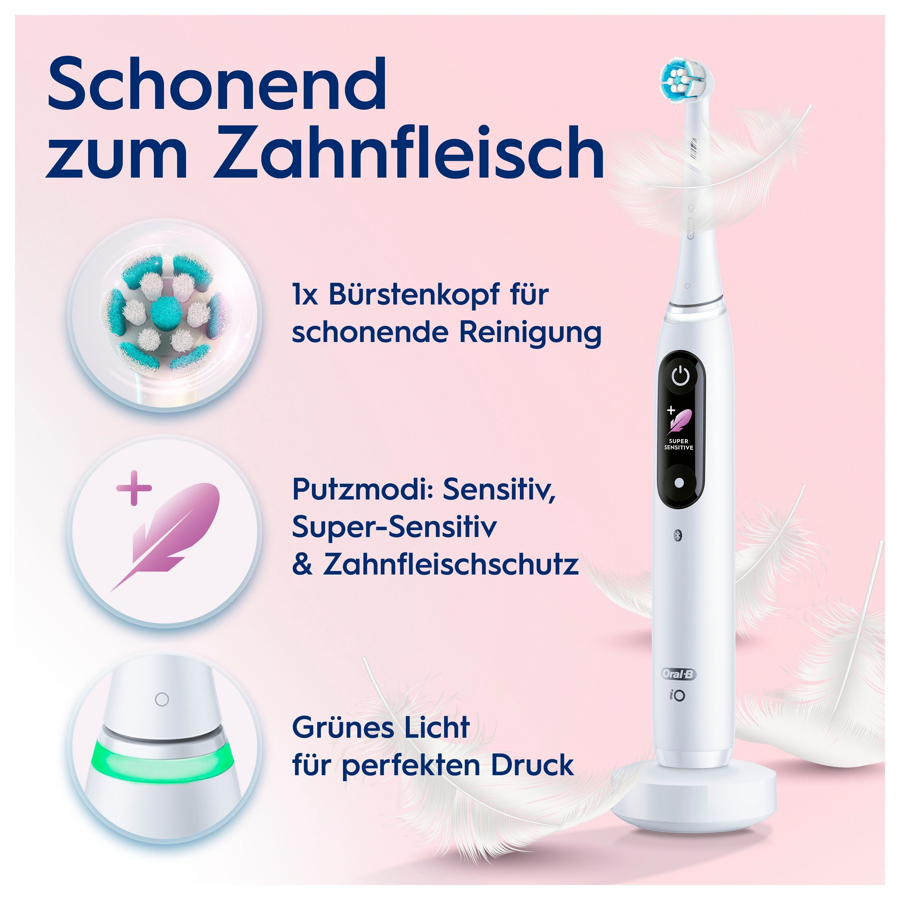 Oral-B Elektrische Zahnbürste iO 8, Aufsteckbürsten: 2 St., mit Magnet-Technologie, 6 Putzmodi, Farbdisplay & Reiseetui – Bild 4 von 5