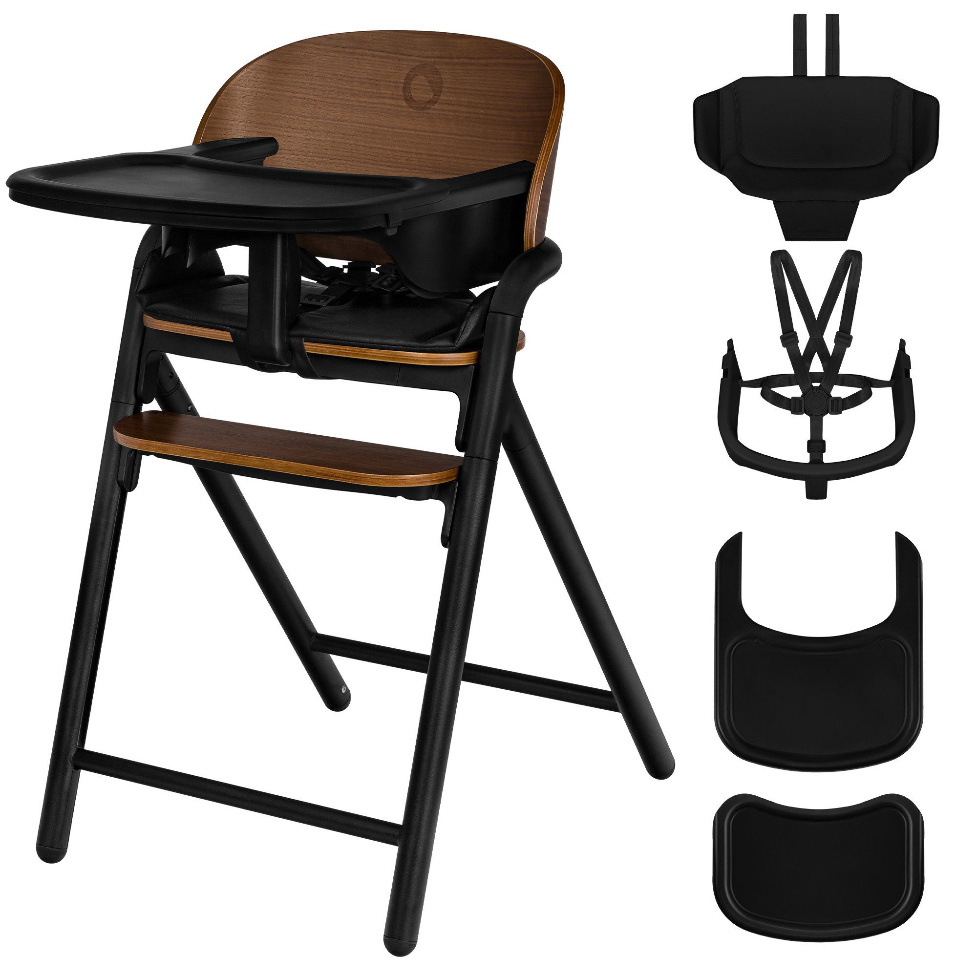 lionelo Hochstuhl CELIA (3-in-1-Hochstuhl Komplettset), 3in1/Einhandverstellung/Kunstleder/Tablett/Babyset enthalten