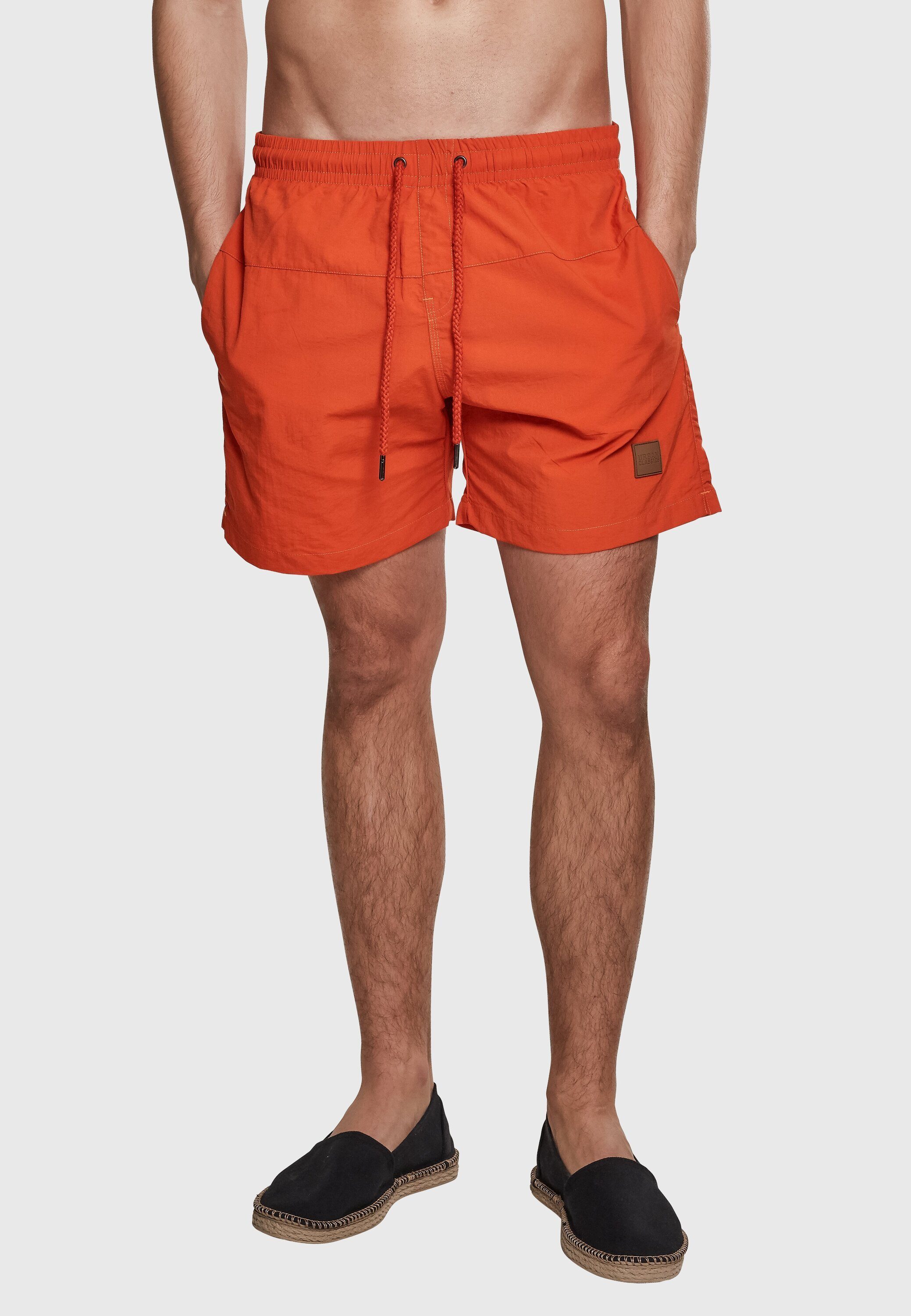 URBAN CLASSICS Badeshorts Herren Swim Shorts rust orange