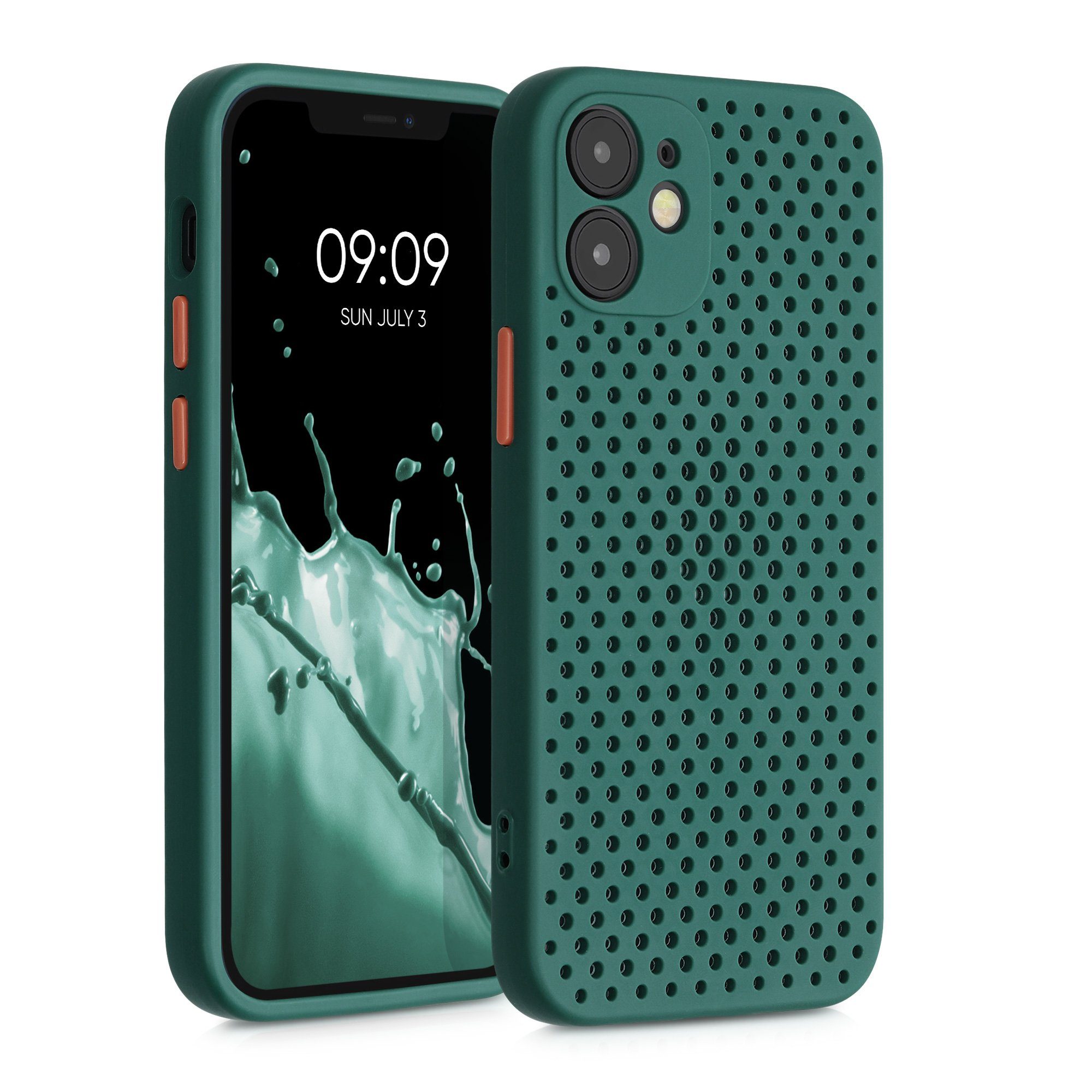 kwmobile Handyhülle Hülle für Apple iPhone 12 mini, Handyhülle Silikon Case - Soft Cover mit Wärmeableitung