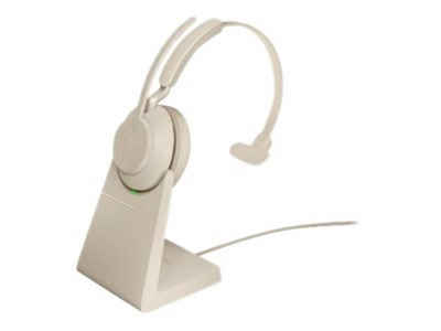 Jabra Evolve2 65 UC Mono 26599-889-988 Wireless-Headset (Bluetooth, Geräuschisolierung, Lautstärkeregler, Stummtaste, Annehmen/Beenden)