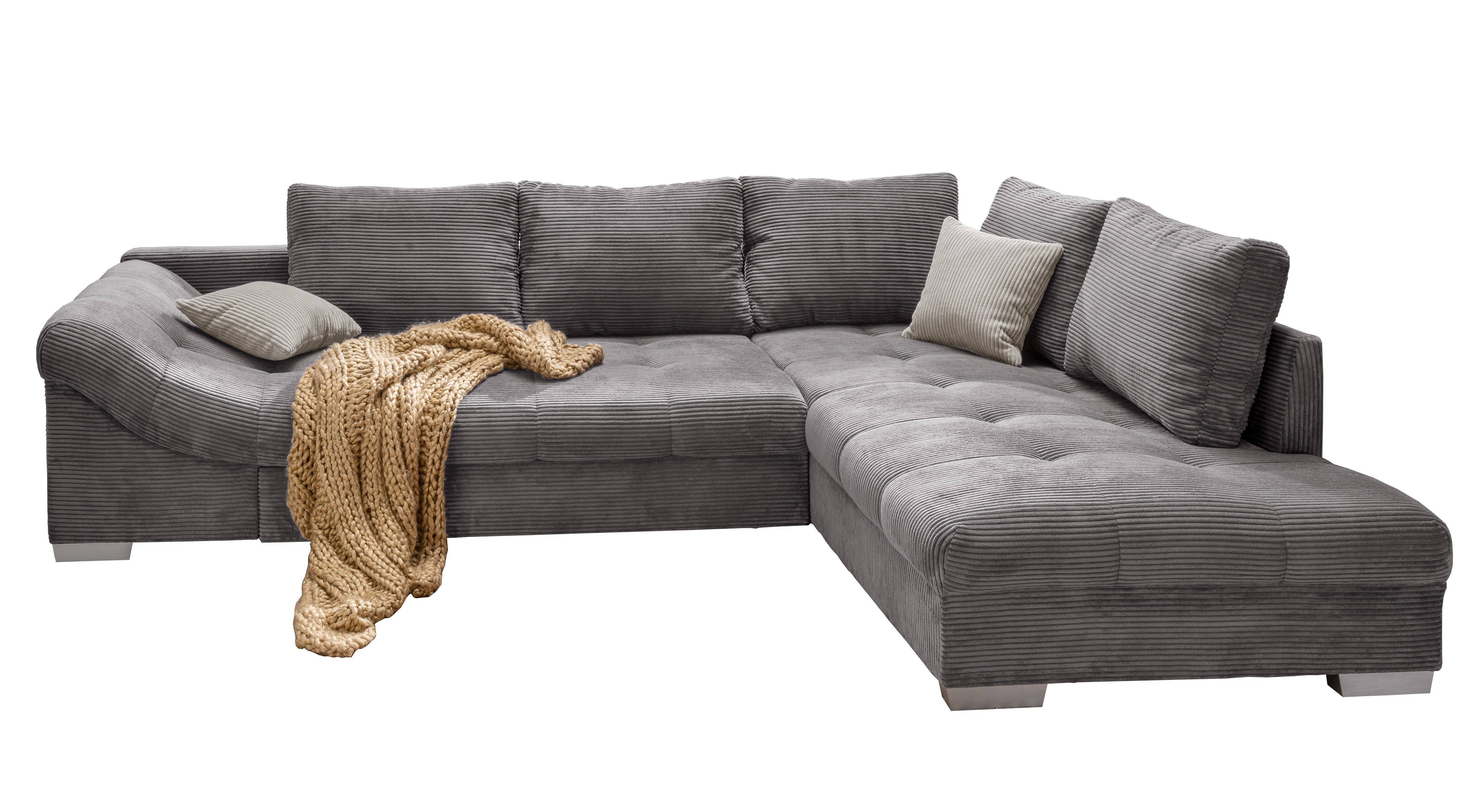 lumahome Ecksofa 17201, mit Bettfunktion 298x202 cm