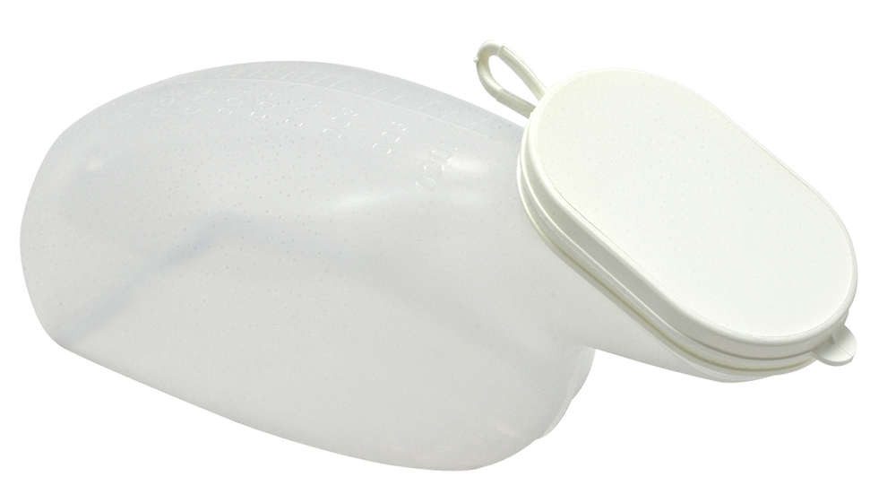 DocMed Urin-Flasche Urinflasche für Frauen (Volumen von 1000 ml, 1 St., Hygienische Urinflasche, Für Privat und Pflegebereich), Pflegeutensil, Festschließender Deckel