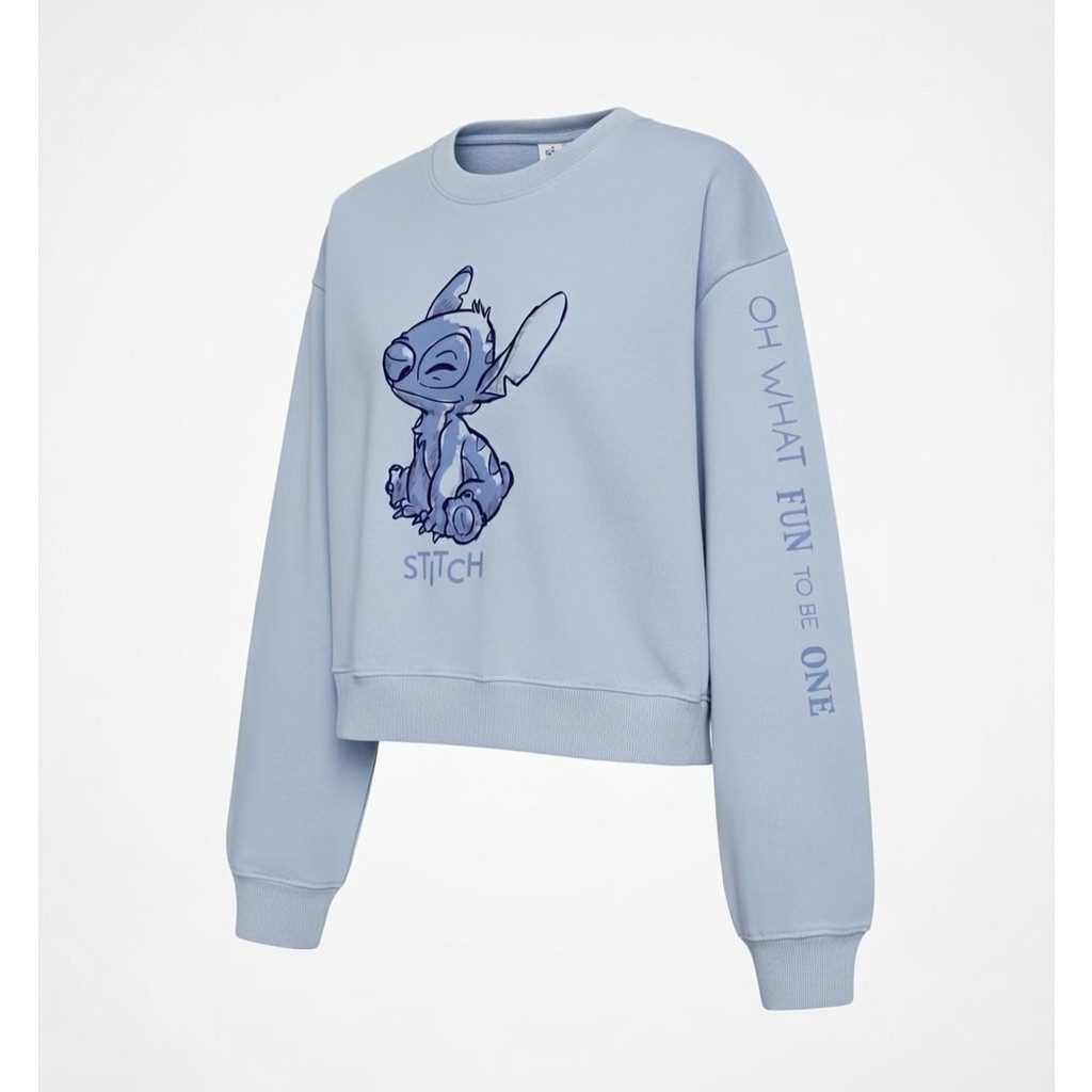 Lilo & Stitch Hoodie Lilo und Stitch Damen Hoodie, Rosa und Blau, Größe S bis L