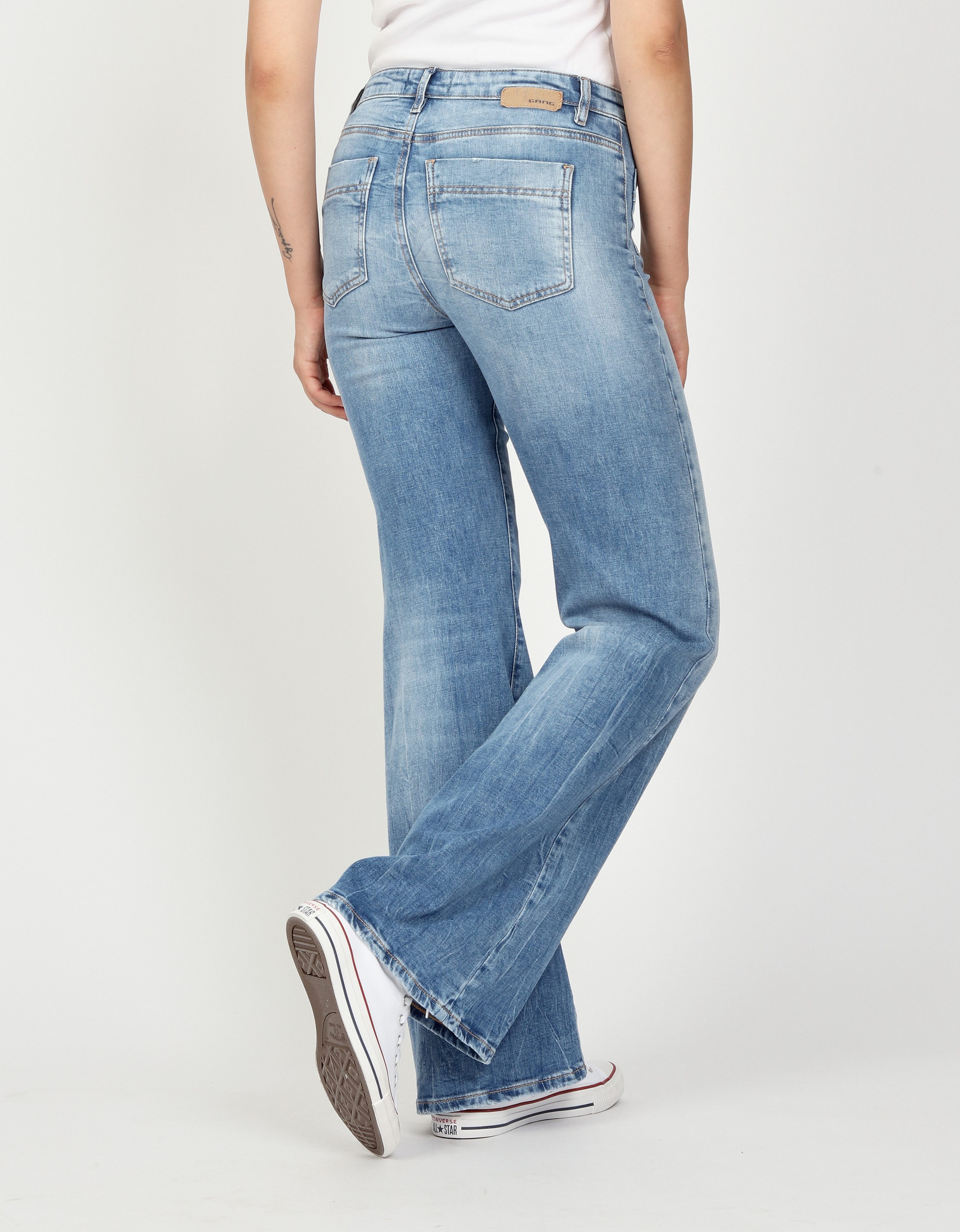 GANG Bootcut-Jeans 94 JESSI FLARED im angesagten Leo Muster günstig online kaufen