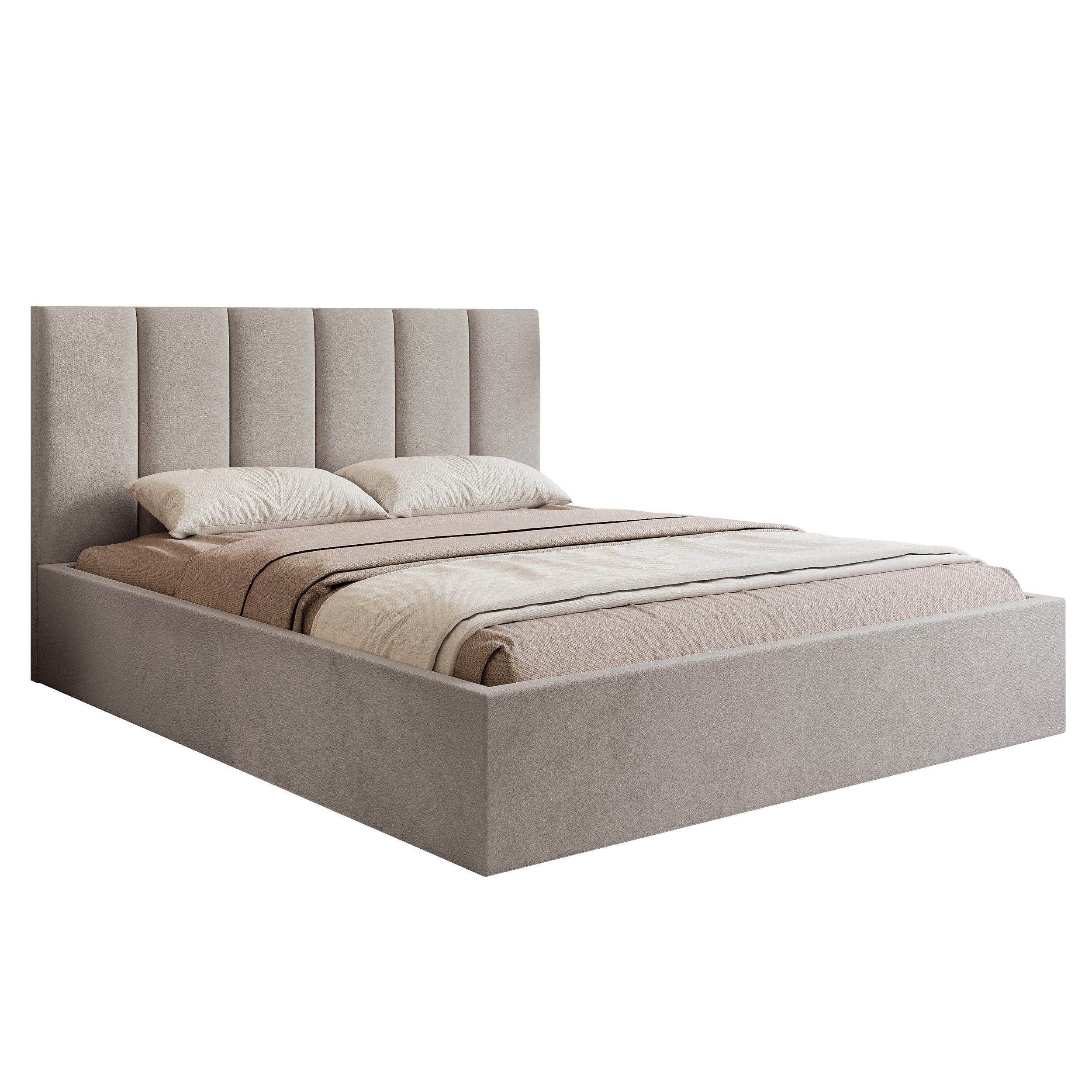 Goldstoff Polsterbett Polsterbett mit Stauraum und günstig online kaufen